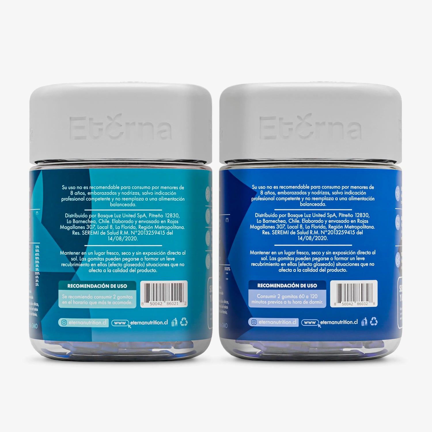 Pack Bienestar Eterna Nutrition vista con las recomendaciones de uso